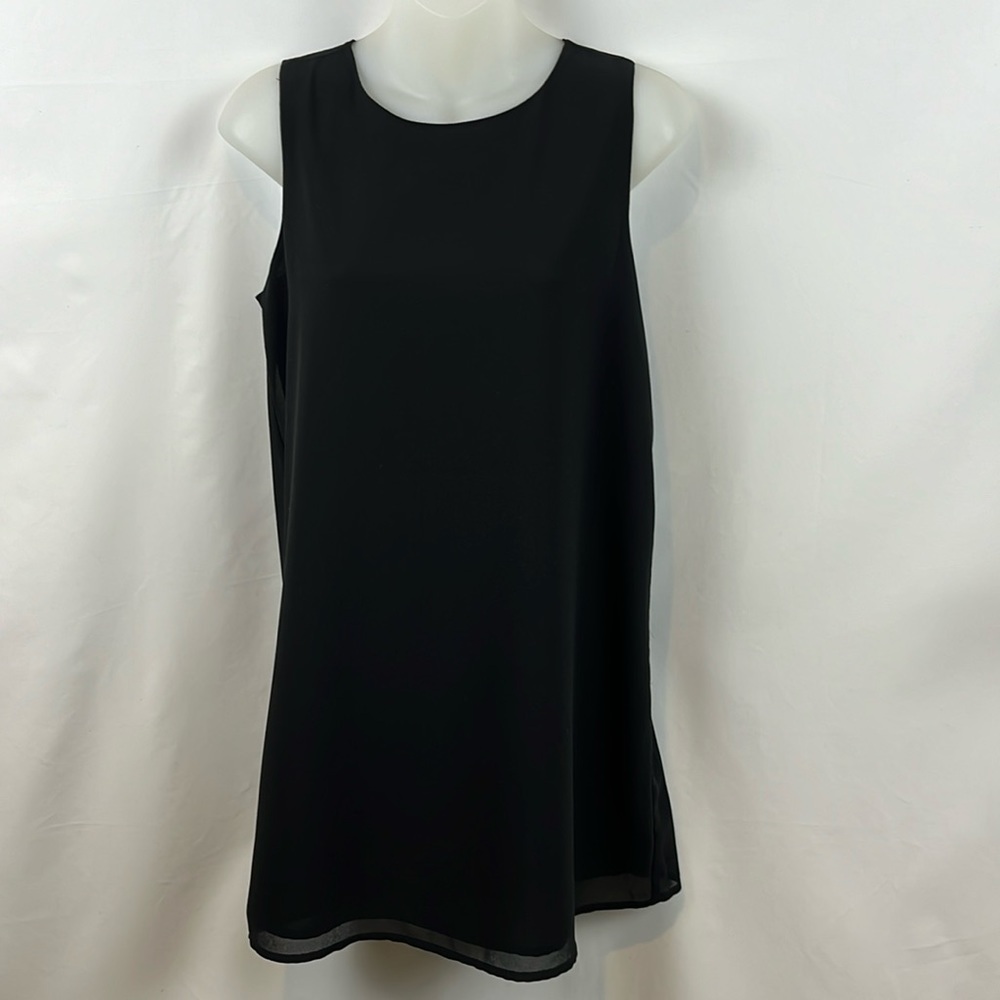 Azalea Black Sleeveless‎ Knee Length Sheath Lined Zipper Closure Dress Size M